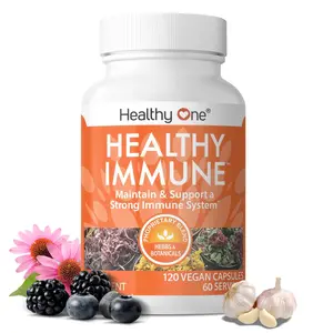 Healthy Immune - Boost Immune Response - Cold - Flu - Illness - Sickness - Virus - Antioxidants - Free Radicals - Builds Immunity - Elderberry - Echinacea - Vitamin C - Zinc - Garlic Healthcare Natural