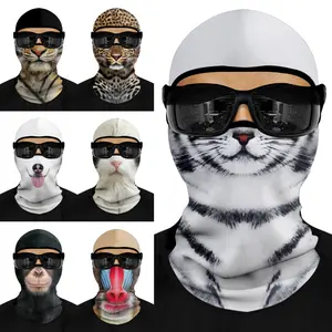 3D animal riding mask digital printing personalized outdoor sun protection headgear face cover headscarf half face neck protection neck cover