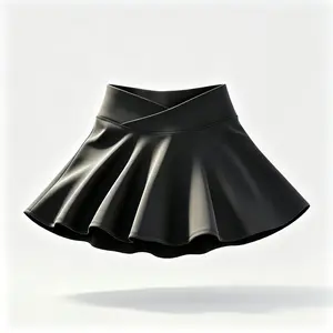 Women's Elegant Crisscross Waist Stretchy Flared Mini Skirt, Basic Casual Sport Skort for Outdoor Activities