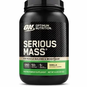 OPTIMUM NUTRITION Serious Mass Protein Powder - Vanilla Flavor, 4-Serving Fitness Supplement for Healthcare & Dietary Needs, Milk-Based Protein Powder