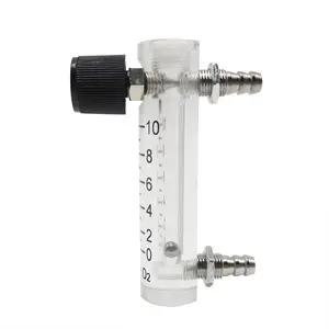 Oxygen Flow Meter 0-10LPM Flowmeter for Filtration System Oxygen Air Flowmeter Regulator Acylic Flow Meter with Valve for Oxygen/Air