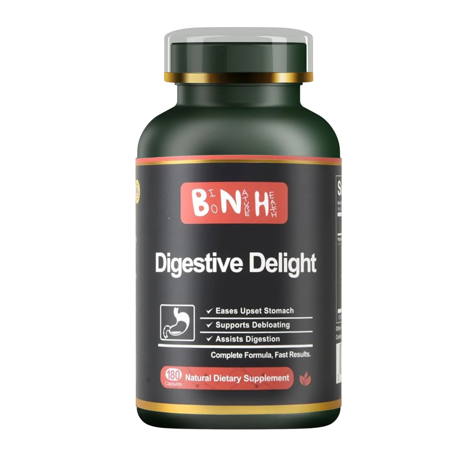 BNH Digestive Delight — 22 Natural Botanicals for Fast Digestive Relief & Comfort | Gentle 7-Day Gut Reset | Non- Laxative, Non-Probiotic Daily Supplement | Healthcare & Fitness Support
