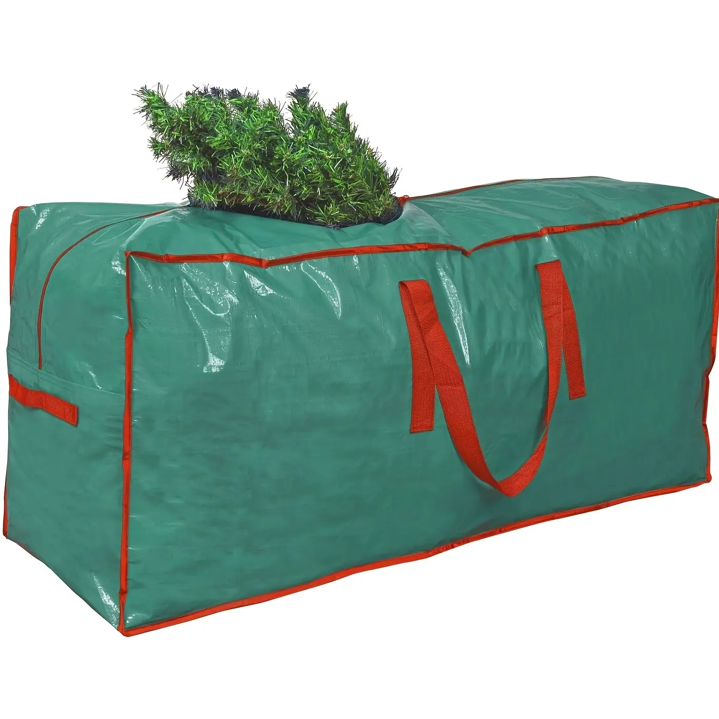 Artificial Christmas Tree Storage Bag, Collapsible 48in x 15in x 20in Home Organizer for 7-ft Detachable Trees, Container with Handle and Smooth Zipper