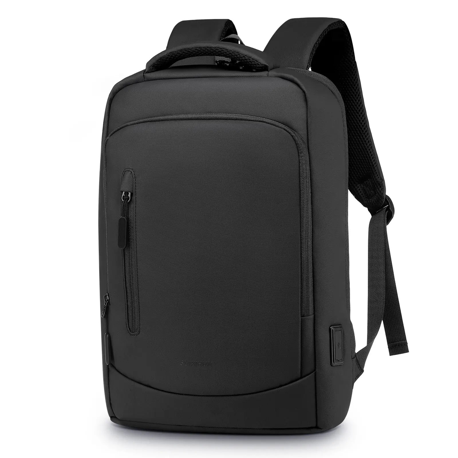 SUIKIHUM 15.6 in Laptop Backpack - Slim Profile, Water Resistant, USB A/C Port for USB Charging, Ideal for Work/Travel