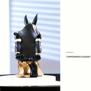 1 Nubia Resin Game Controller Stand, Compatible with PS4/PS5 and NS Pro Controllers - Single Holder, Egyptian Theme Decorative Handheld Display Base