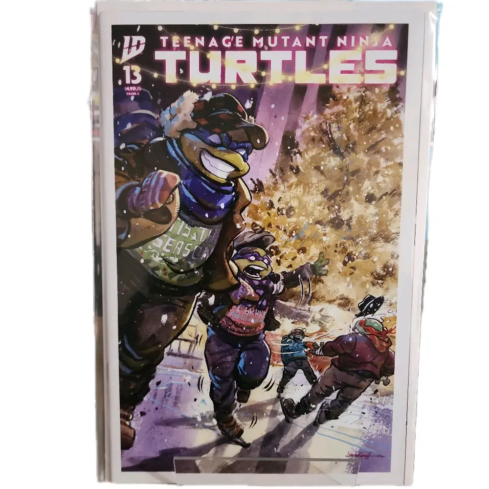Teenage Mutant Ninja Turtles Comic Book Issue #13 - 1st Print, Variant Cover C by Jared Cullum, Christmas Theme