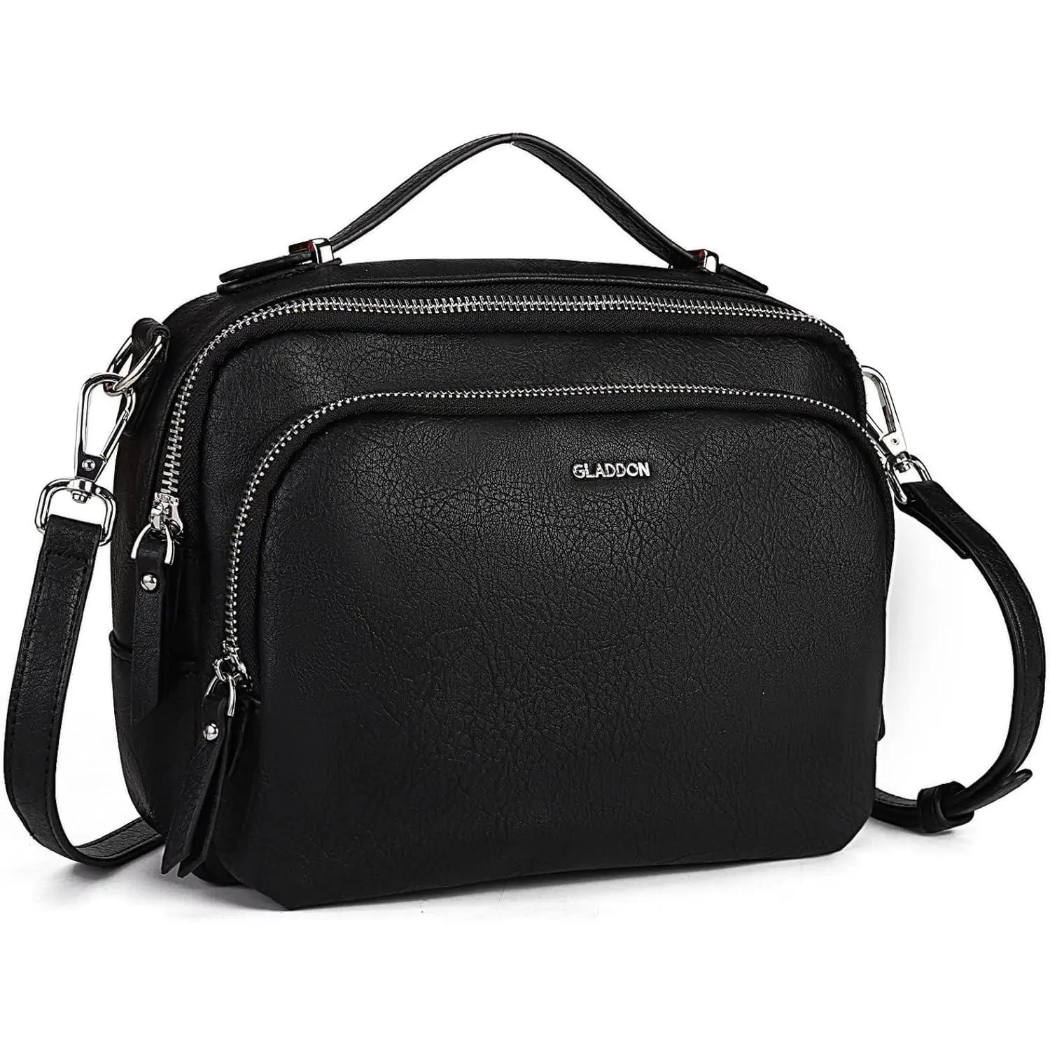 Multi Pockets Crossbody Bags for Women Small Top Handle Purse Satchel and Medium Pocketbooks with Soft Vegan Leather