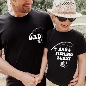 Dad's Fishing Buddy Shirt, Dad and Kids Matching Shirts, Dad and Son Fish Shirts, Dad and Me Tshirt, Fathers Day Gift, Dad Son Matching Tees