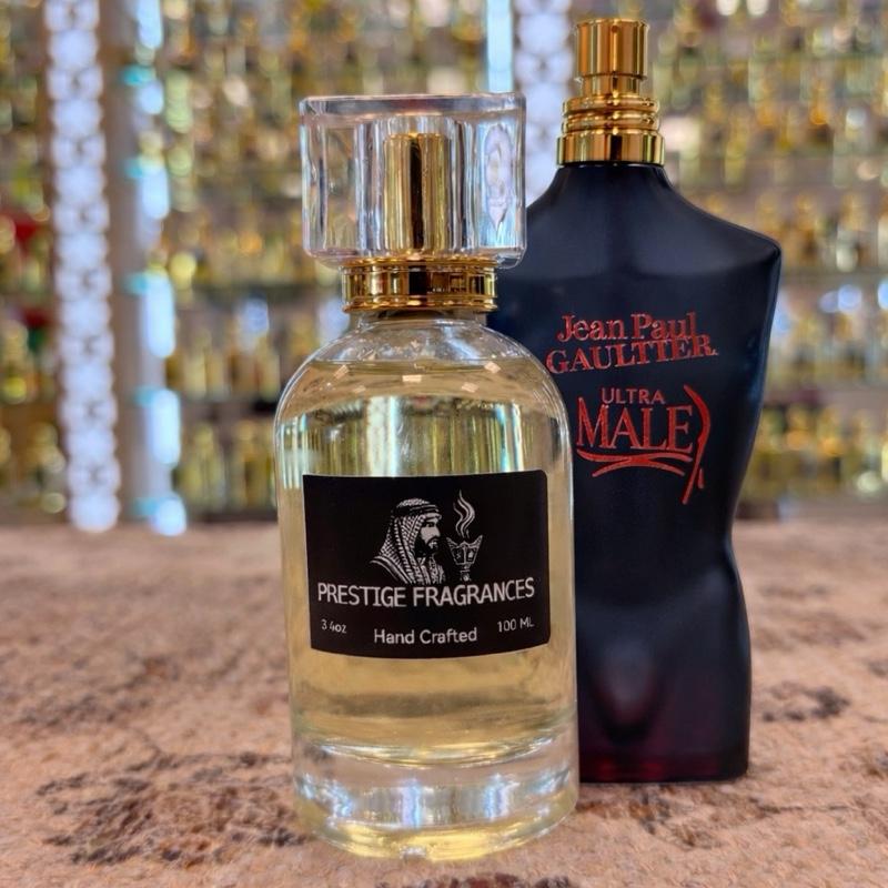 Ultra Male Gaultier - Citrus notes of bergamot, along with juicy pear, black lavender and mint. The heart includes spices of cumin and cinnamon, with aromatic clary sage. The base consists of black vanilla, amber and woods. It is signed by Francis