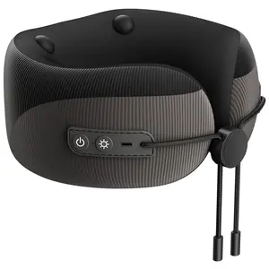 Merach Neck Massage Pillow with Heat - Ergonomic Travel Neck Cushion Vibration Massager for Deep Relaxation and Comfort