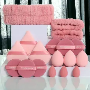 18-Piece Makeup Tool Set for Flawless Foundation & Blush Setting Powder Cosmetic