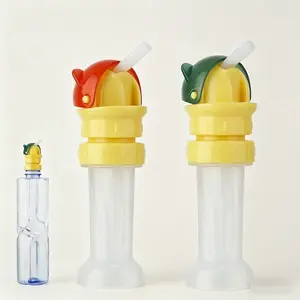 1 Pack Water Bottle Spout Conversion Cap with Straw |   Universal Fit for Juice & Water Bottles |   Spill-Proof Flip Top Cover