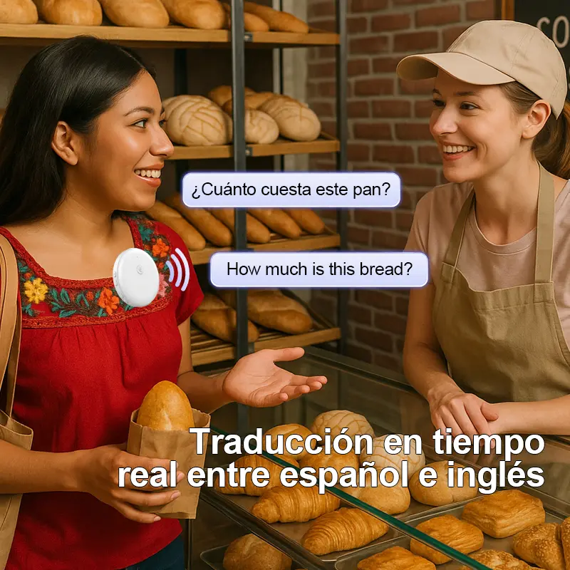 Spanish English real time translation in a bakery