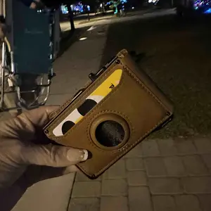 Men's Minimalist Bifold Wallet with AirTag Compartment & RFID Blocking - Pop-Up Quick Access Card Holder, Holds 12 Cards + Cash, Carbon Fiber - Perfect Gift (AirTag Not Included)