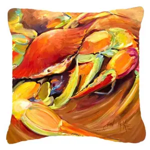 Carolines Treasures  Crab Spice Canvas Fabric Decorative Pillow