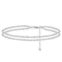 Double-layer silver anklelet