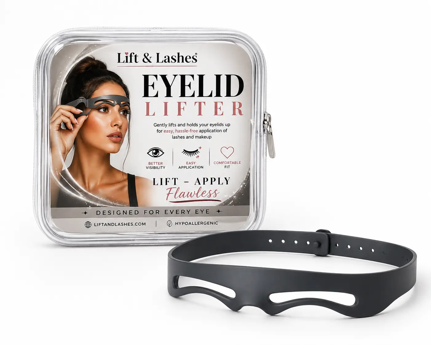 Lift & Lashes Eyelid Lifter - Hands Free Make-Up Tool For Eye Lashes, Mascara, and Eye Make-Up