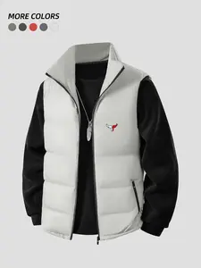 Men's Solid Color Vest Jacket Gilet, Casual Outdoor Fishing Camping Multi-Pocket Sleeveless Coat, Fashionable Daily Wear Sporty, All Seasons