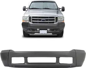 Front Bumper Face Bar Compatible with 1999-2004 Ford Excursion F250 F350 F450 F550 Super Duty Replacement for FO1002354 Steel Powder Coated Gray 3PCS