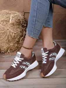 Women's Striped Sporty Shoes, Soft Sole Comfortable Waterproof Casual Sneakers, Thick Breathable Easy Clean Anti-Slip, Spring & Fall Wear