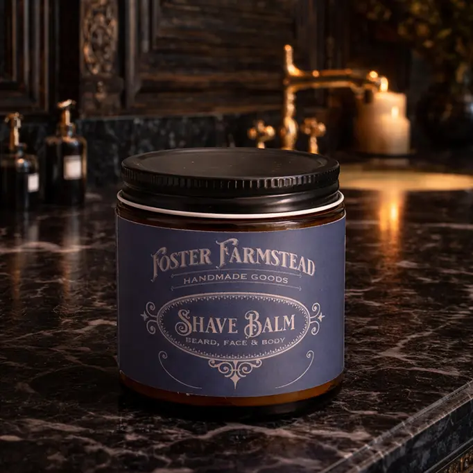 All-Natural Tallow Shave Balm for Beard, Face & Body