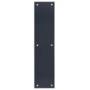 Tell Manufacturing  3.5 x 15 in. Stainless Steel Push Plate, Matte Black