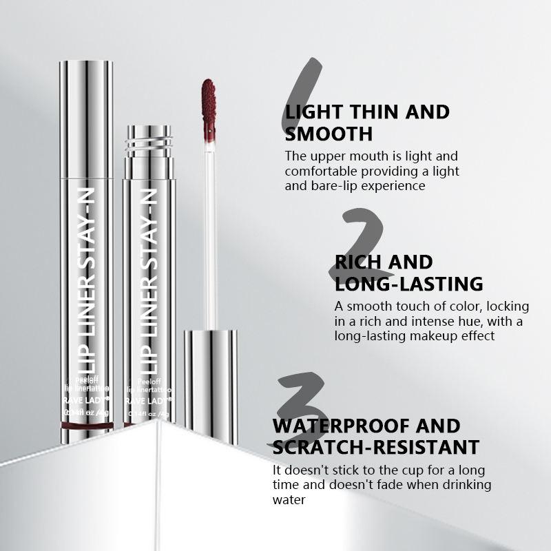 Tear-Off Matte Lip Stain Tattoo Dyed Lip Tint Peel-Off Liquid Lipstick Waterproof Lasting No Fading Lip Gloss #1 Glossy Cosmetic Makeup