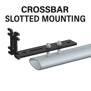 Ailuyun 304 Stainless Steel Awning Mounting Bracket – 25 cm Length, 5 mm Thick Plate, 39 mm Bolt Spacing – Universal Roof Rack Side Awning Bracket, Dual-Sided Installation for Standard or Low-Profile Mounting