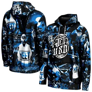 Men's ProSphere Black Jey Uso Crowd Pullover Hoodie for kids and adults
