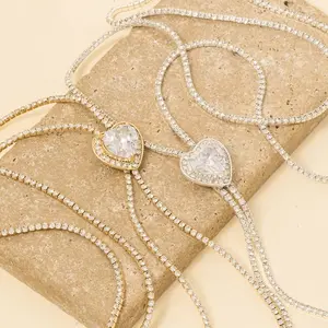 Adjustable Heart Slider Pendant Necklace