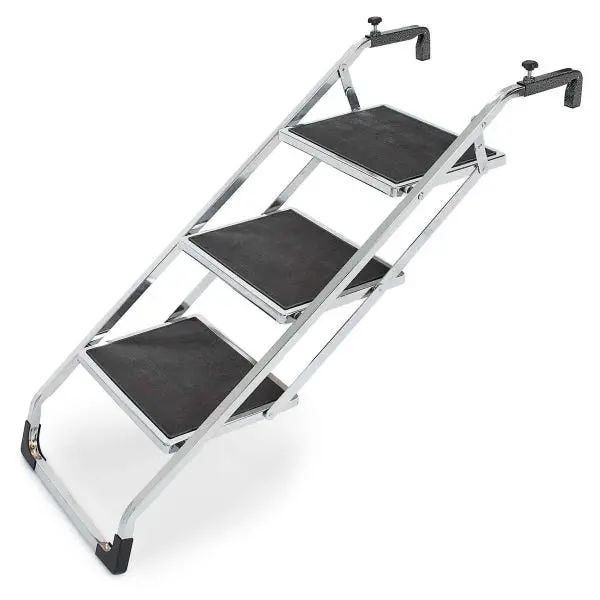 PetEdge TP3843 03 Master Equipment Pet Stairs, Travel, Chrome, 48" Length, 17 Lbs