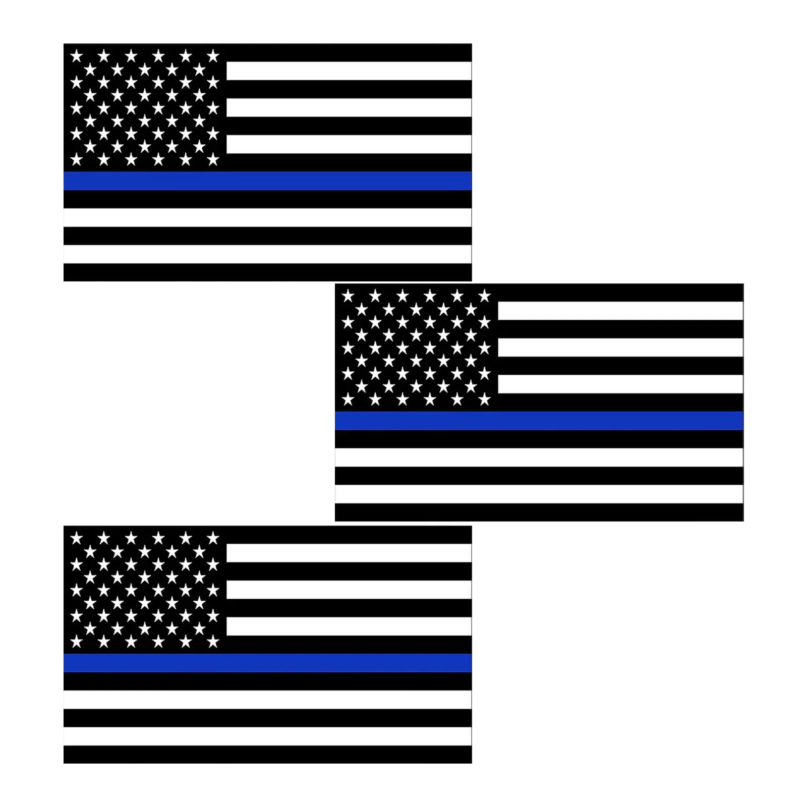 Your car, truck, or laptop needs this. 3 PCS Thin Blue Line decals—weatherproof, durable, and powerful
