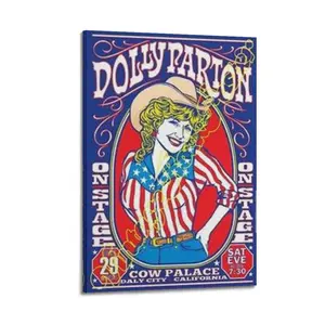 Dolly Parton Poster for Bedroom Aesthetic Canvas Wall Art Living Room Posters Painting Picture Print Modern Family Decor Artist Bathroom Poster