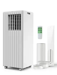 GAOMON 8000 BTU Portable Air Conditioner, Complete Window Kit & Remote Included - Easy Setup, Cools 350 Sq. Ft Rooms, 24-Hr Timer, Sleep Mode, Quiet Operation, White