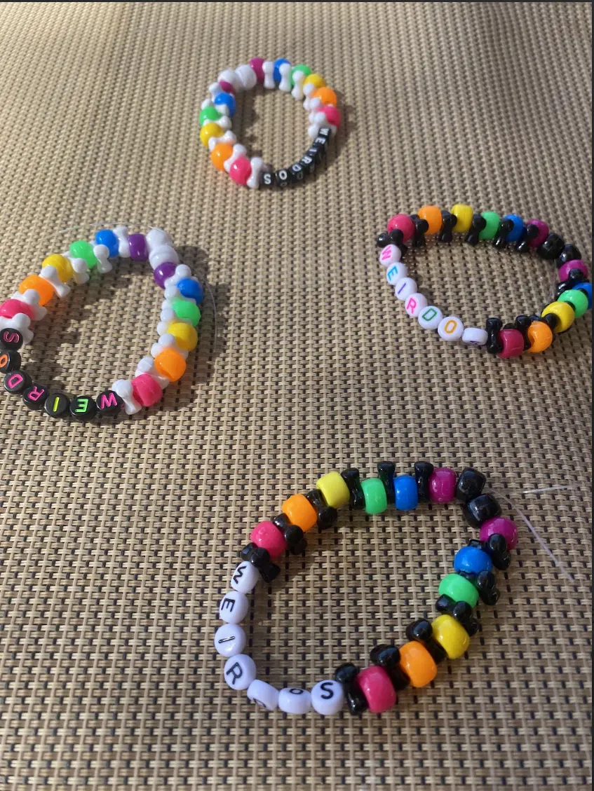'Weirdo' Rainbow Kandi Bracelet