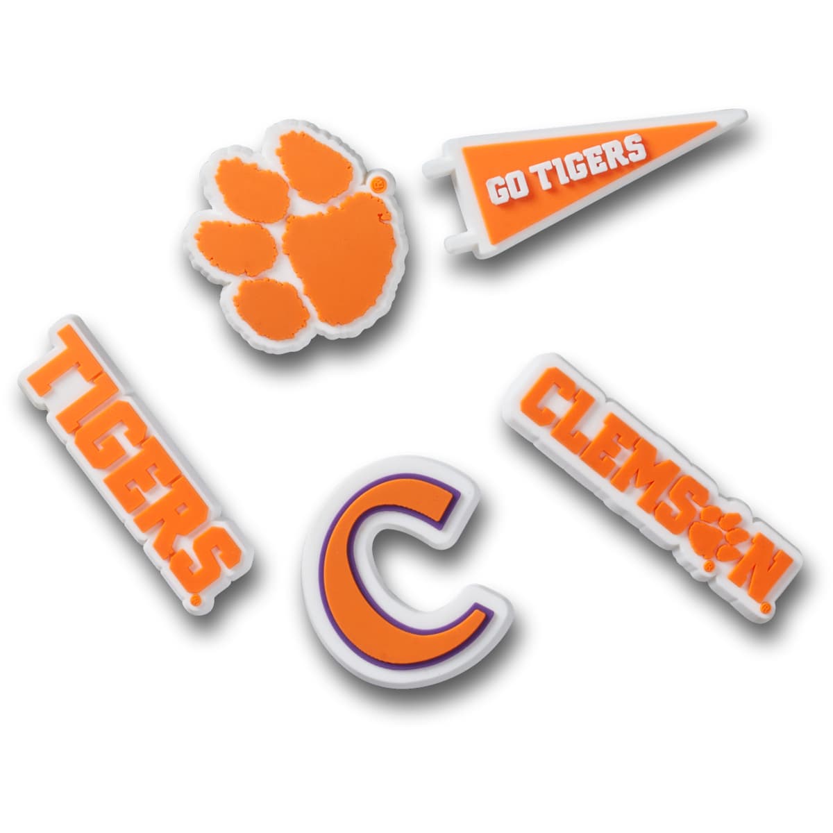 Crocs Jibbitz Clemson University Sports Shoe Charms 5-Pack