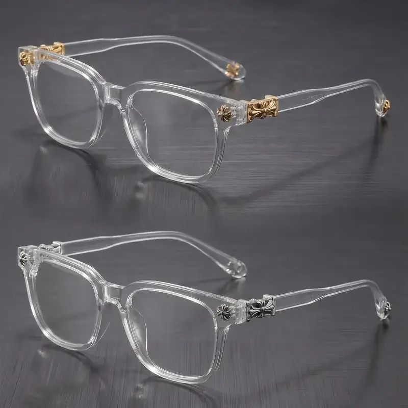 2 Pairs Metal-Frame Non-Prescription Blue Light Blocking Glasses, Anti-Eye Strain Computer & Gaming Glasses, Classic Versatile Eyewear