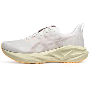 ASICS NOVABLAST 5 Men's Low-Top Running Shoes with FlyteFoam Blast Plus Cushioning in White and Pink-Purple Trending Shoes, House White Official Shoes to Get / Maison Mihara
