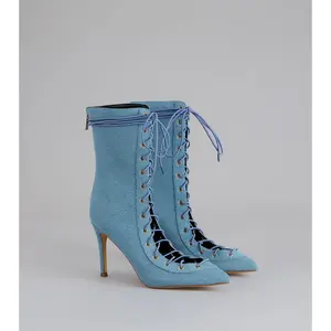 Lace It Up Stiletto Booties