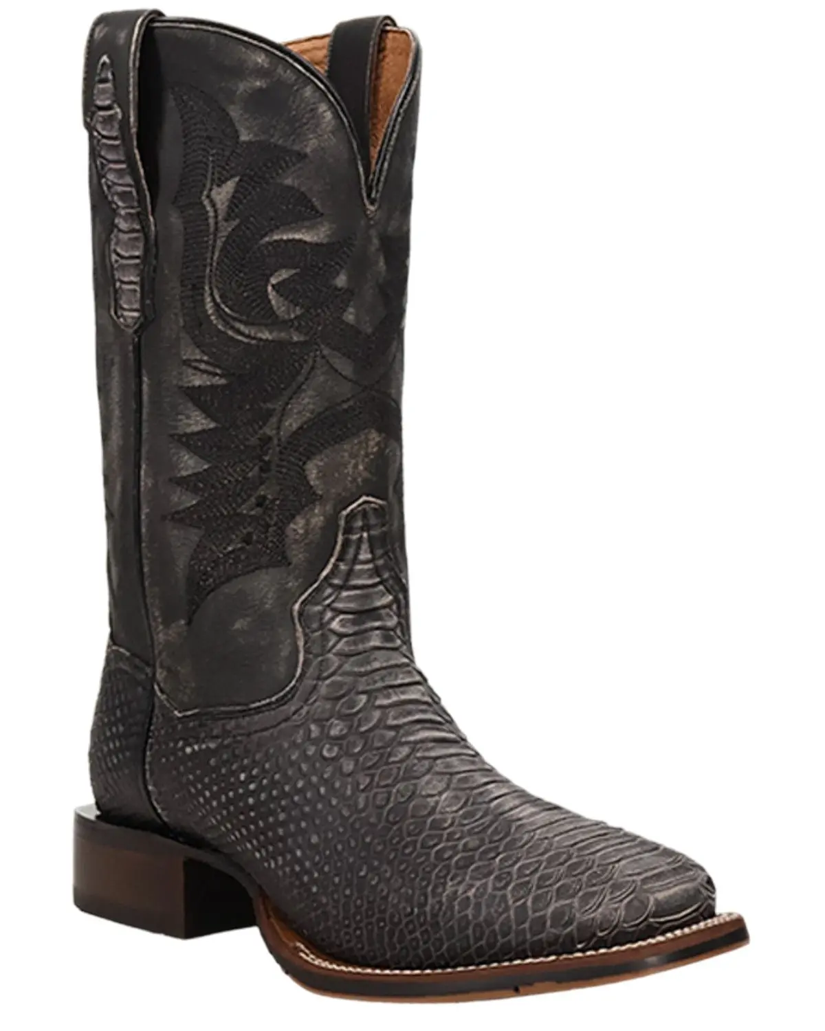 Dan Post Men's Men'S Boot Barn Python Print Western Broad Square Toe - Dp5290
