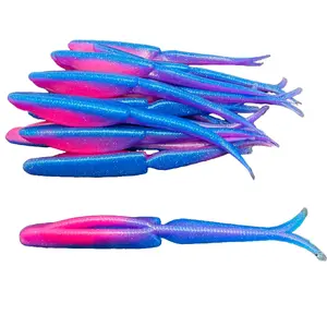 Wacky Baits 35pc 5 Inch Morning Dawn Jerk Bait Super Fluke Style Soft Plastic Bass Bait for Freshwater Saltwater Fishing Made in USA