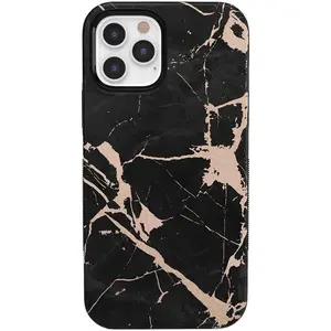 Hidden Gem | Rose Gold and Black Marble Case