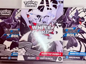 Pokemon Scarlet Violet Black Bolt and White Flare Booster Bundle - 18 Packs for Fans of Both Series - Unique Combination of Two Beloved Series Trading Cards