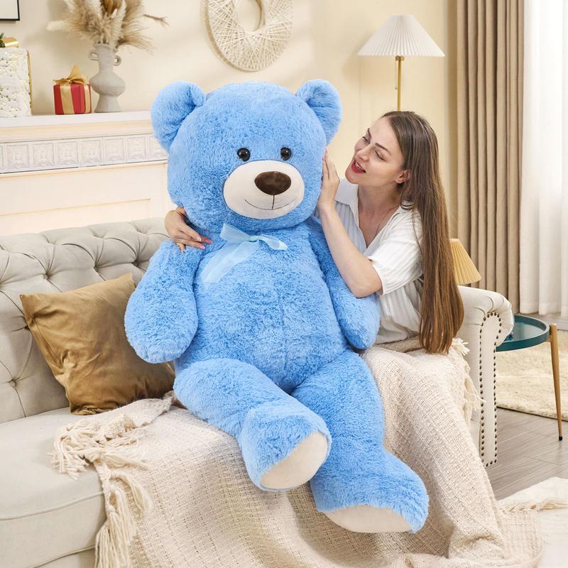 MaoGoLan 51" Giant Teddy Bear Stuffed Animal, Big Teddy Bear for Girlfriend, Kids and Friends, Large Teddy Bear for Birthday, Valentine's Day and Christmas (Blue)