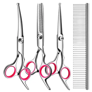 Professional Pet Grooming Scissors Set –, Easy-to-Use Stainless Steel Dog Shears for Effortless and Precision Haircuts