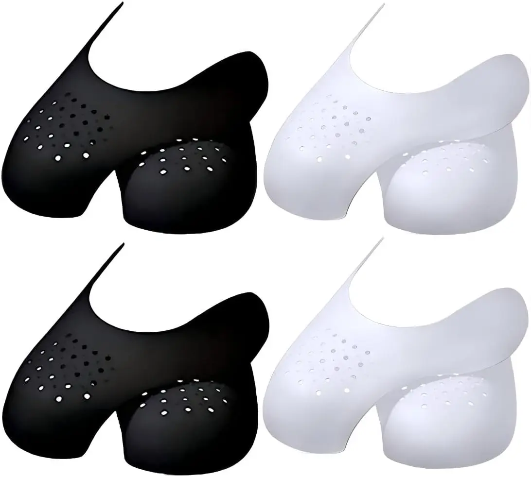 4 Pairs Plastic Shoe Crease Guards, Breathable Travel Shoe & Boot Toe Insertion Protectors