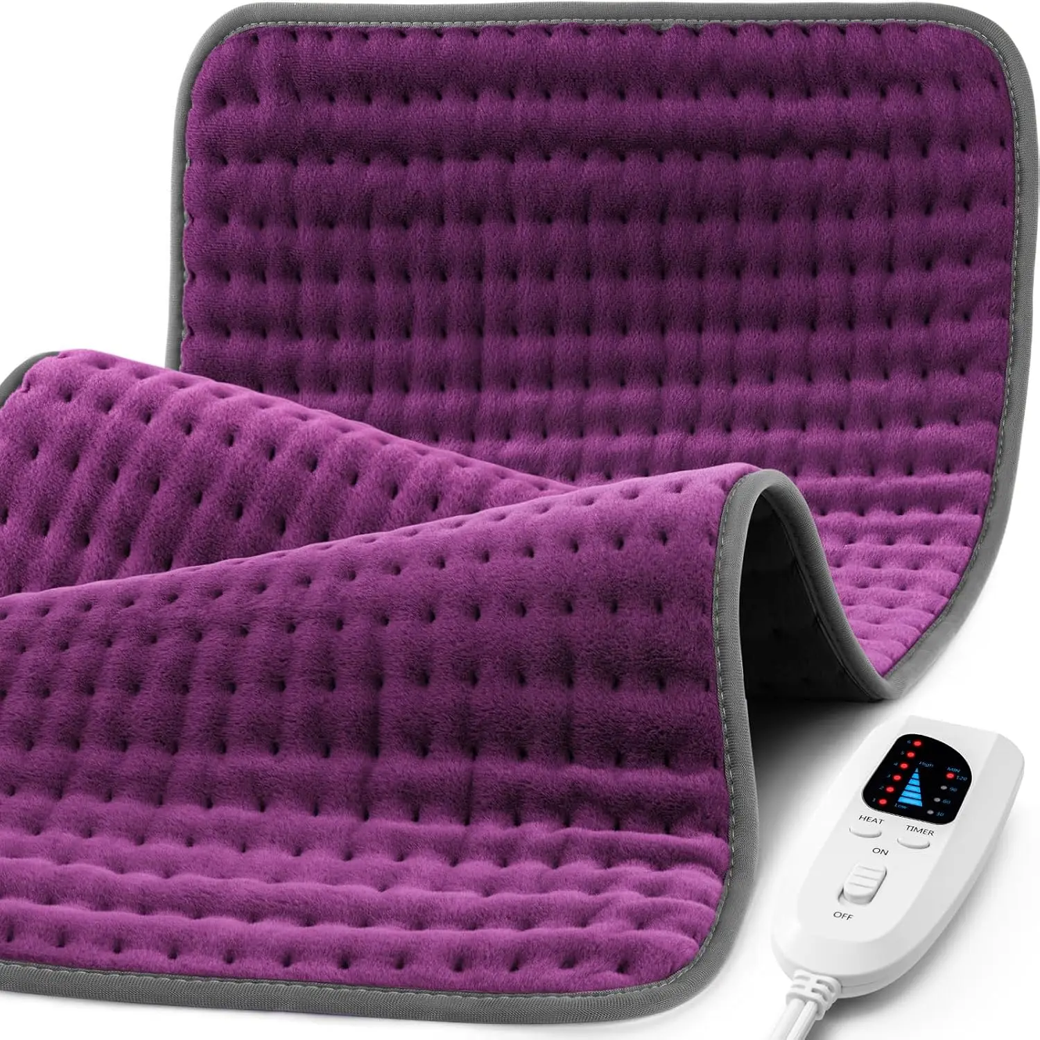 TATOWN 17"x33" Extra Large Electric Heating Pad for Back Pain Relief, 6 Heat Settings, Auto-Off, Ideal for Neck/Shoulder/Leg, Gifts for Parents