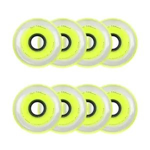 Labeda Roller Hockey Wheels - Millennium Gripper 80mm 74A Yellow (8-Pack)