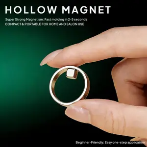 1Set Metal Ring Hollow Cat Eye Magnet, Strong Magnetic, Instant Bright Cat Eye for Beginners, Home DIY Nail Art Tool