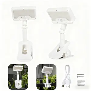 Clip On Solar Lights for Outside-600 Lumens Motion Sensor Light for Fence, Gutter & Yard| 3 Smart Modes,Weatherproof IP65, Wide 120°Detection waterproof led portable garage Adjustable Outdoor Lighting solar lights outdoor